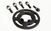 Elargisseur  AV 10mm avec centreur - alu anodisé noir (inclus vis de roue) (1 pièce)