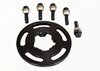 Elargisseur  AV 10mm avec centreur - alu anodisé noir (inclus vis de roue) (1 pièce)
