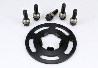 Elargisseur  AVG 7mm avec centreur - alu anodisé noir (inclus vis de roue) (1 pièce)