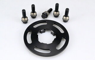 Elargisseur  AVG 7mm avec centreur - alu anodisé noir (inclus vis de roue) (1 pièce)