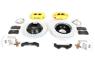 Brembo-Sport System GT (4-Kolben) 345x28mm, HA gelochte Scheiben, Bremssattel gelb