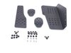 Sport Pedal Set 911 / 964 / 993 - Rennline - Aluminum - Black - Rubber Grips - Manual Transmission