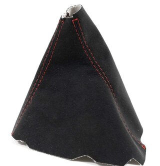 Habillage levier de vitesses alcantara noir - coutures rouges - 997/987 Boxster/Cayman - manuelle