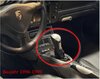 Habillage levier de vitesses - ancantara noir - coutures rouges - 996/986 Boxster 96-99