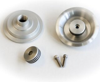 Abdeckschale Türverriegelung innen - Satz inkl. Drehknopf - Aluminium Silber - Glatt - 911 74-83