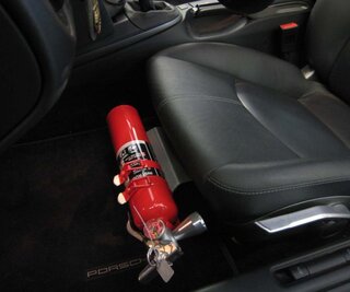 Fire Extinguisher Mount Black - Except Sport Adaptive Seats - Driver Seat - 987/997/981/991