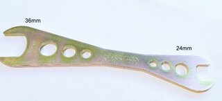 Clé plate pour cuvette de ressort - 24 + 36mm - 911  65-74 / 914-6