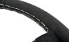 Lenkrad 3-Speichen Ø 360mm - Alcantara Schwarz - Speichen Schwarz - Hupenknopfring Schwarz
