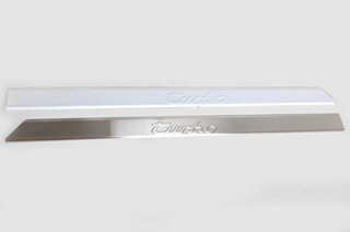 Jeu entrées de porte - inox brossé - logo "turbo" - 930/965/993 turbo
