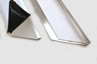Jeu entrées de porte - inox brossé - logo "turbo" - 930/965/993 turbo