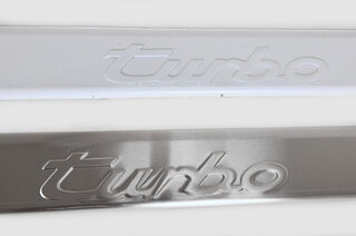 Jeu entrées de porte - inox brossé - logo "turbo" - 930/965/993 turbo