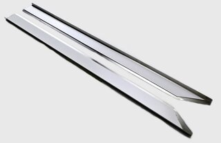 Door Sill Set 924 / 944 / 968 - Rennline - Stainless Steel - Silver - Without Logo