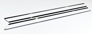 Door Sill Set 911 F / 912 / 911 G / 964 / 993 - Rennline - Stainless Steel - Black - Without Logo