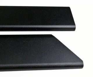 Door Sill Set 911 F / 912 / 911 G / 964 / 993 - Rennline - Stainless Steel - Black - Without Logo