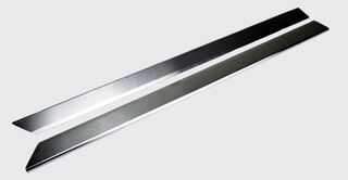 Door Sill Set 911 F / 912 / 911 G / 964 / 993 - Rennline - Stainless Steel - Silver - Without Logo