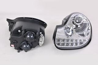 LED Frontscheinwerfer-Satz für 986 / 996 -01 Chrom