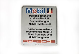 Klebeschild Motorenöl Mobil 1 (alte Ausführung)