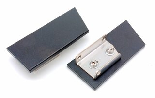 Jeu loquets ouverture intérieure de porte - alu anodisé noir - 993
