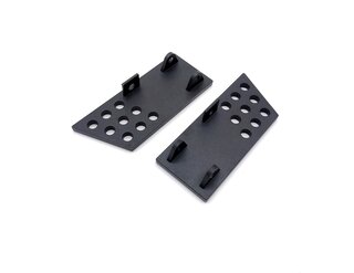 Türöffnersatz (2 Stk.) - Aluminium Schwarz - Gelocht - 911/912/930/964 1974-94