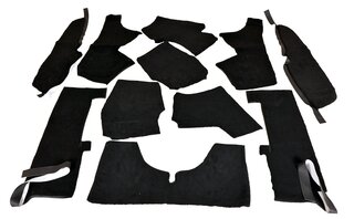 Carpet Set 911 Coupe 1984-86 - Black - Knitted Velour (Strick Velour)