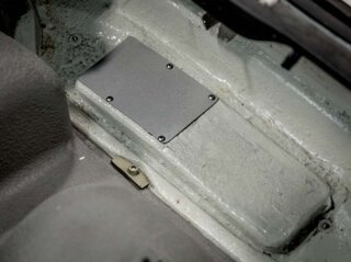 A/C Block Off - Front Tub Hole - Silver - 911 65-89 / 912 / 930 Turbo