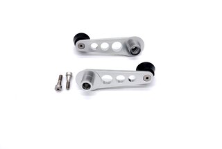 Fensterkurbel Satz (2 Stk.) - Aluminium Silber - 911/912/930 65-89 / 914