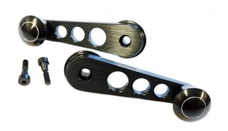 Fensterkurbel Satz (2 Stk.) - Aluminium Schwarz - 911/912/930 65-89 / 914