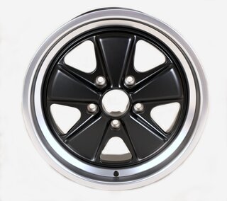 Classic-Design Wheel - 8x17 ET41 Black + Polished Lip