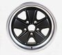 Classic-Design Wheel - 8x17 ET41 Black + Polished Lip