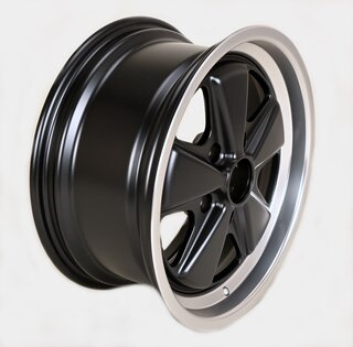 Classic-Design Wheel - 8x17 ET41 Black + Polished Lip