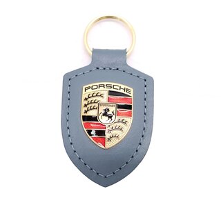 Porsche Schlüsselanhänger "Shore-Blue" mit Wappen