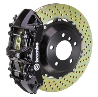 Brembo-Sport System GTS (6-Kolben) 355x32, VA gelochte Scheiben, Bremssattel Schwarz