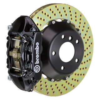 Kit freinage AR Brembo sport  GT (4 pistons) disques 345x28mm percés - étriers noirs