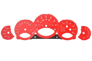 FVD Brombacher Instrument Face Set 997.1 - Guards Red - Tiptronic - MPH - 200 MPH
