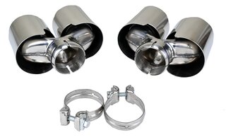 Sport double pipe set 997.1/.2 S 3,8l (2x89 mm), inside Ø 58,5 mm, round, high gloss polished