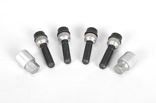 Felgenschlosssatz - Schwarz - für 23mm Distanzen - 986/987/996/997