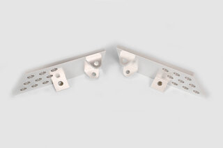 Door Handle Set (2 pieces) - Aluminium perforated Silver - 911/912/930/964 1974-94
