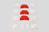 Jeu fonds compteurs blancs/ compte-tours rouge indien 986/996/996.2 GT3 avec ordinateur de bord