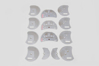 Jeu fonds compteurs blancs/ compte-tours rouge indien 986/996/996.2 GT3 avec ordinateur de bord