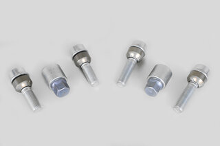 Felgenschlosssatz - Silber - für 7mm VA + 18mm HA Distanzen