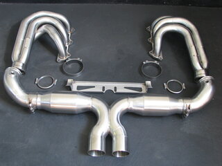 Race Exhaust System Rallye 997.1 GT3 Cup - without Cat - Stainless Steel