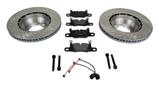Rear Brake Service Kit 991.2 - For Steel Brakes - With Discs - For Center Lock Wheels