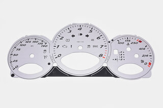 Jeu fonds de compteurs argent 987-2 Boxster Spyder - PDK - MPH ( -190 )