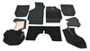 Teppichsatz komplett Targa 911 E (73) schwarz Zellstoff-Velour - Schalter - Rechtslenker