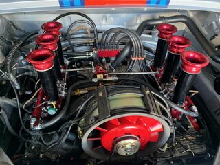 Einzeldrosselklappenanlage 911 E/S/T/RS/RSR/Carrera 69-77 - Aluminium gefräst - Schwarz