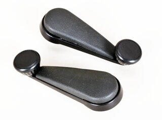 Window handle set 911 / 930  1965-89 - Black - incl. Cover