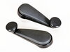 Window handle set 911 / 930  1965-89 - Black - incl. Cover