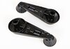 Window handle set 911 / 930  1965-89 - Black - incl. Cover