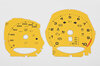 Instrument Face Set 718 GT4 RS - Racing Yellow - PDK - KPH - 330 KPH - Without OE Orange Tickmarks