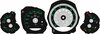 FVD Brombacher Instrument Face Set 991.1 - F Model - Black + Mint Green - PDK - KPH